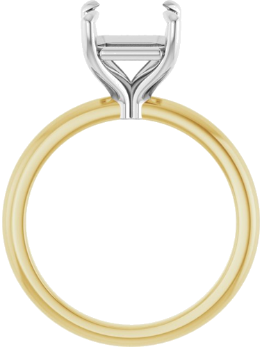 Sužadėtuvių Žiedas 585 Baltojo Ir Geltonojo Aukso Asscher 8mm (1)