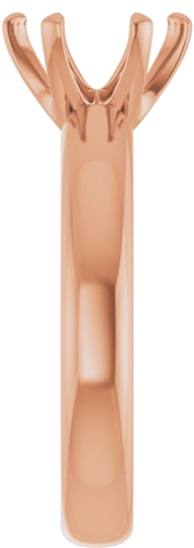 18K Rose 8.2 mm Round Engagement Ring Mounting (4)