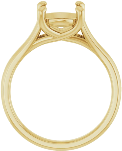 Sužadėtuvių Žiedas „Solitaire“ 585 Geltonojo Aukso Oval 10mm x 8mm (2)