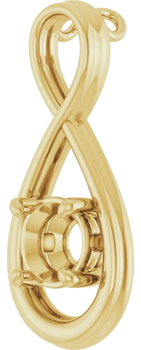 Pakabukas „Infinity-Inspired Solitaire“ 10k yellow gold Round 6mm (2)