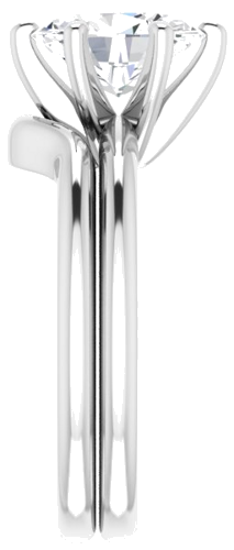 Sužadėtuvių Žiedas „Solitaire“ 585 Baltojo Aukso Oval 9mm x 7mm (9)