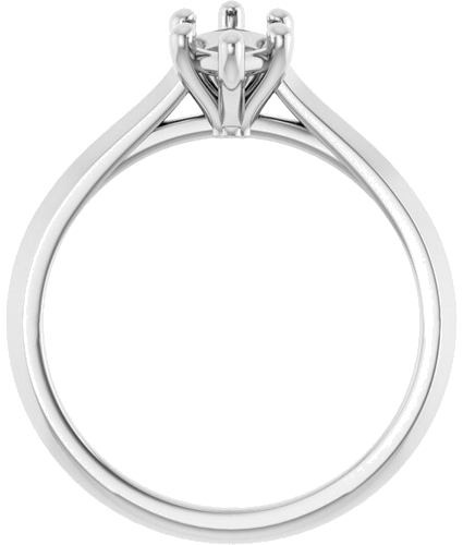 10K White 10x5 mm Marquise Solitaire Engagement Ring Mounting (2)