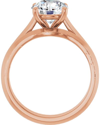 Sužadėtuvių Žiedas „Solitaire“ 585 Rožinis Aukso Round 8mm (7)