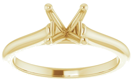 14K Yellow 6.5 mm Round Solitaire Engagement Ring Mounting (3)