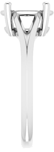 Sužadėtuvių Žiedas „Solitaire“ 585 Baltojo Aukso Oval 9mm x 7mm (4)