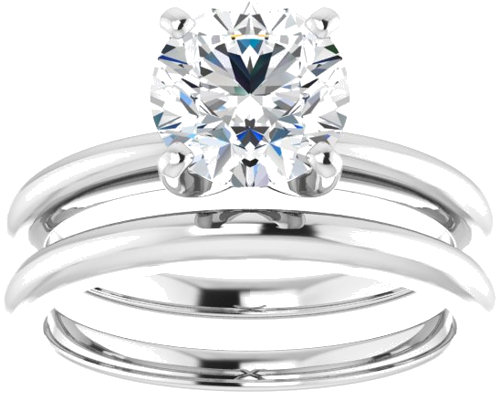 Sužadėtuvių Žiedas „Solitaire“ 950 Platinos Round 7.4mm (8)