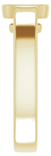 14K Yellow  6 mm Cushion Solitaire Engagement Ring Mounting (4)