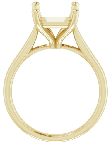 Sužadėtuvių Žiedas „Solitaire“ 585 Geltonojo Aukso Emerald 11mm x 9mm (2)