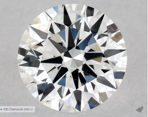 0.5 carat F-VS1 Excellent cut Natūralus Round Deimantas (1)