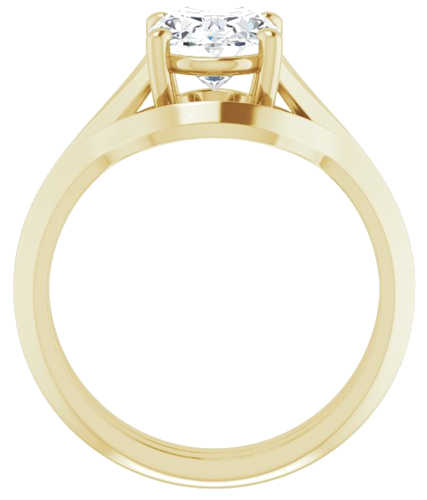 14K Yellow 9x7 mm Oval Solitaire Engagement Ring Mounting (7)