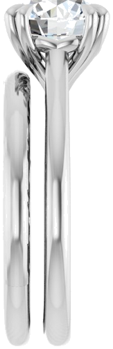 Platinum 8 mm Round Solitaire Engagement Ring Mounting (9)