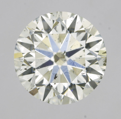 1.21 carat Faint Yellow Yellow Green-SI2 GD cut Natūralus Round Deimantas (1)