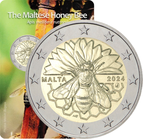 2021 Malta Bite 2 eiro monēta BU kartē (1)