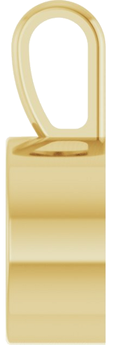 14K Yellow 9 mm Round Bezel-Set Pendant Mounting (3)