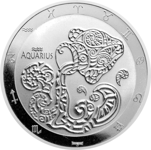 1 oz Водолей 2021 (Zodiac Series) Токелау серебряная монета (1)
