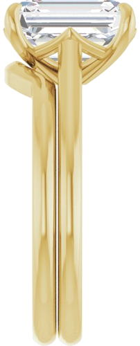 14K Yellow 9x7 mm Emerald Solitaire Engagement Ring Mounting (9)