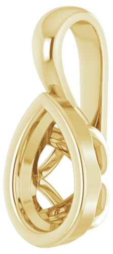 Pakabukas „Solitaire“ 417 Geltonojo Aukso Pear Shape 6mm x 4mm (2)