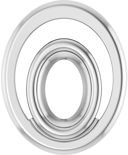 Sterling Silver 7x5 mm Oval Solitaire Slide Pendant Mounting (1)