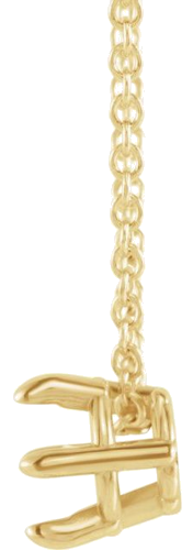 14K Yellow 5 mm Round Solitaire 16-18  Necklace Mounting (2)