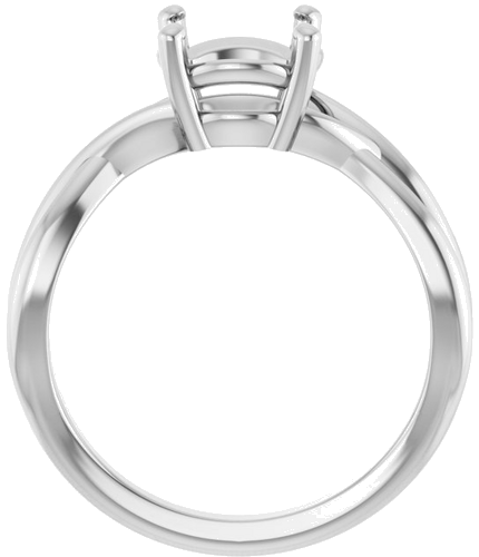Platinum 8 mm Round Solitaire Engagement Ring Mounting (2)
