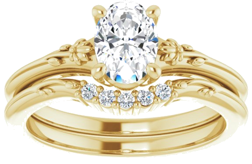 Sužadėtuvių Žiedas „Solitaire“ 585 Geltonojo Aukso Oval 7mm x 5mm (8)