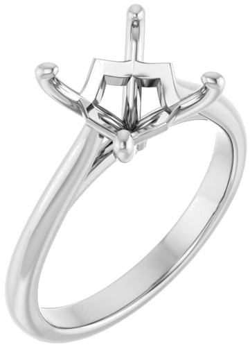 Sužadėtuvių Žiedas „Solitaire“ 585 Baltojo Aukso Square 7mm (1)