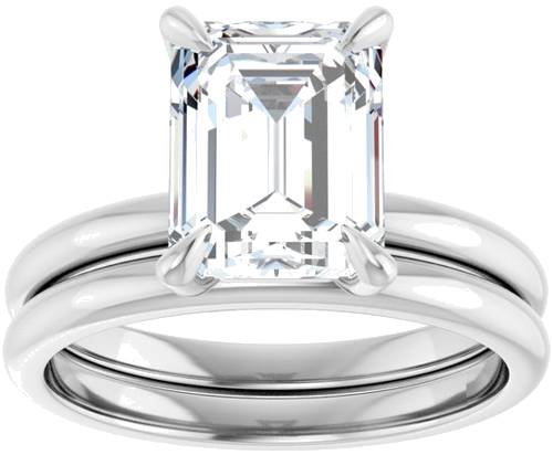 Sužadėtuvių Žiedas „Solitaire“ 925 Sidabro Emerald 9mm x 7mm (8)