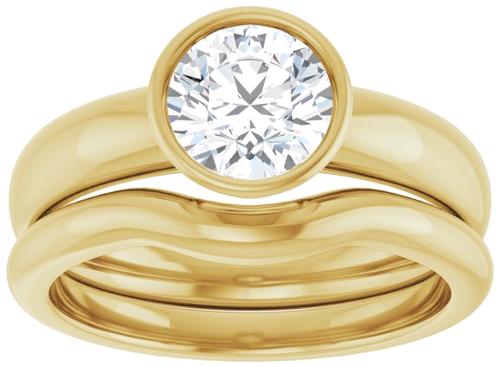 14K Yellow 6.5 mm Round Engagement Ring Mounting (8)