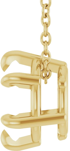 14K Yellow 7 mm Round Solitaire 16-18  Necklace Mounting (3)