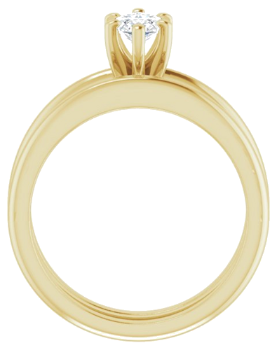 Sužadėtuvių Žiedas „Solitaire“ 585 Geltonojo Aukso Marquise 9mm x 4.5mm (7)