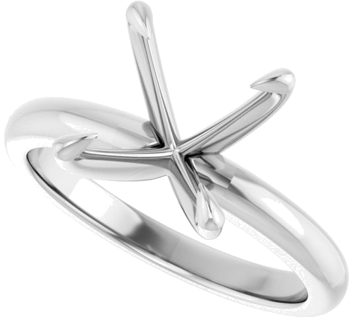 Sužadėtuvių Žiedas „Solitaire“ 950 Platinos Square 7mm (5)