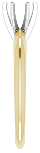 Sužadėtuvių Žiedas „Solitaire“ 585 Baltojo Ir Geltonojo Aukso Round 5mm x 5.3mm (4)