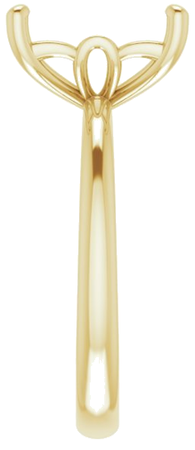 14K Yellow 10x8 mm Emerald Solitaire Engagement Ring Mounting (4)