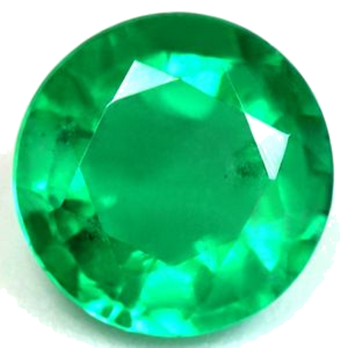 0.88 carat GREEN Round Smaragdas (1)