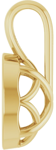 14K Yellow 8x6 mm Oval Pendant Mounting (3)