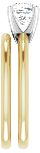 Sužadėtuvių Žiedas „Solitaire“ 585 Baltojo Ir Geltonojo Aukso Cushion 6mm (9)