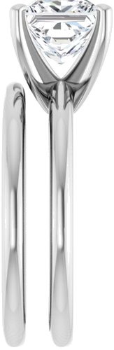Sužadėtuvių Žiedas „Solitaire“ 585 Baltojo Aukso Square 7mm (9)