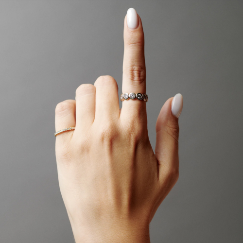 Gold ring with diamonds CIRCLE OF LIFE (3)