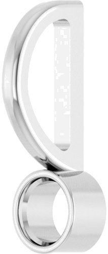 Sterling Silver 3 mm Round Solitaire Charm Pendant Mounting (2)