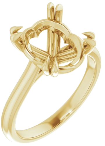 Sužadėtuvių Žiedas „Solitaire“ 585 Geltonojo Aukso Oval 12mm x 10mm (1)