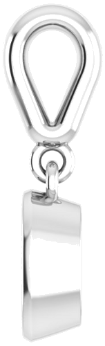 14K White  6x4 mm Oval Pendant Mounting (3)