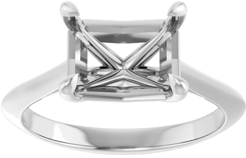 Sužadėtuvių Žiedas „Solitaire“ 950 Platinos Emerald 9mm x 7mm (3)