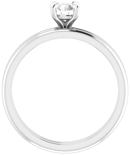 14K White  4.8 mm Round Solitaire Engagement Ring Mounting (7)