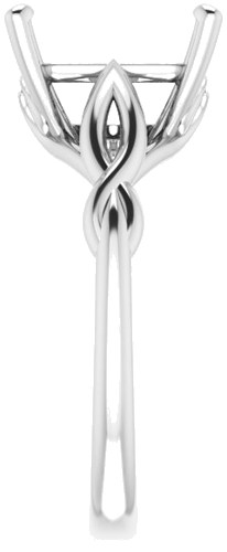 Sužadėtuvių Žiedas „Solitaire“ 585 Baltojo Aukso Emerald 10mm x 8mm (4)