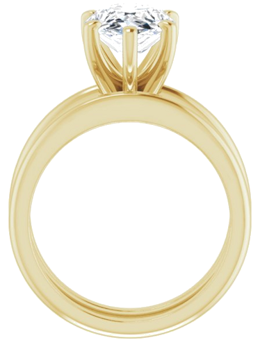 Sužadėtuvių Žiedas „Solitaire“ 585 Geltonojo Aukso Pear Shape 12mm x 8mm (7)