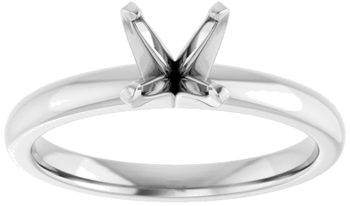 Sužadėtuvių Žiedas „Solitaire“ 585 Baltojo Aukso Round 6.5mm (3)