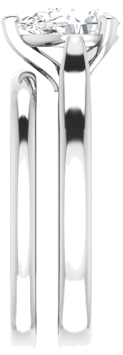 14K White 8x6 mm Pear Engagement Ring Mounting (9)