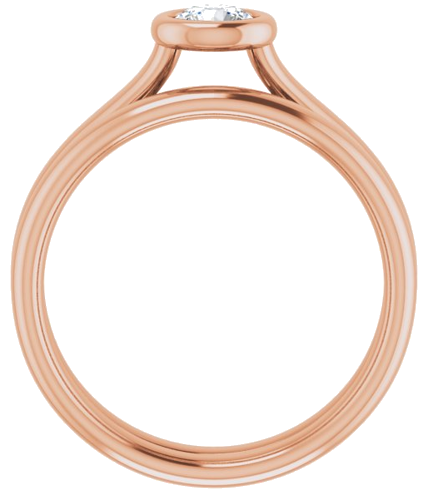 14K Rose  4.4 mm Round Solitaire Engagement Ring Mounting (7)