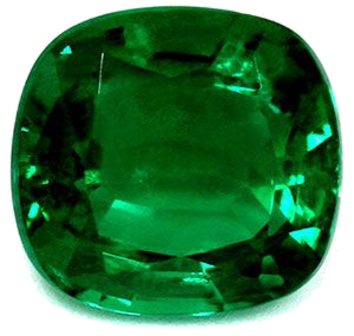 1.46 carat GREEN Cushion Smaragdas (1)