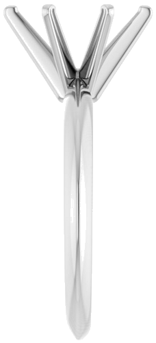 Sužadėtuvių Žiedas „Solitaire“ 585 Baltojo Aukso Oval 10mm x 8mm (4)